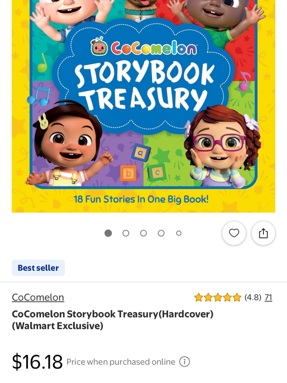 Storybook Treasury - Colorful Yellow Cover